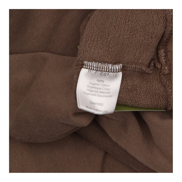 Taupe Brown Organic Cotton Crew Neck Sweatshirt
