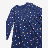 Dress Long Sleeved Navy Multicolour Hearts