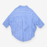 Twist Front Blue Stripe Shirt Size M