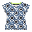 Blue Abstract Print Organic Cotton Short Sleeve T-