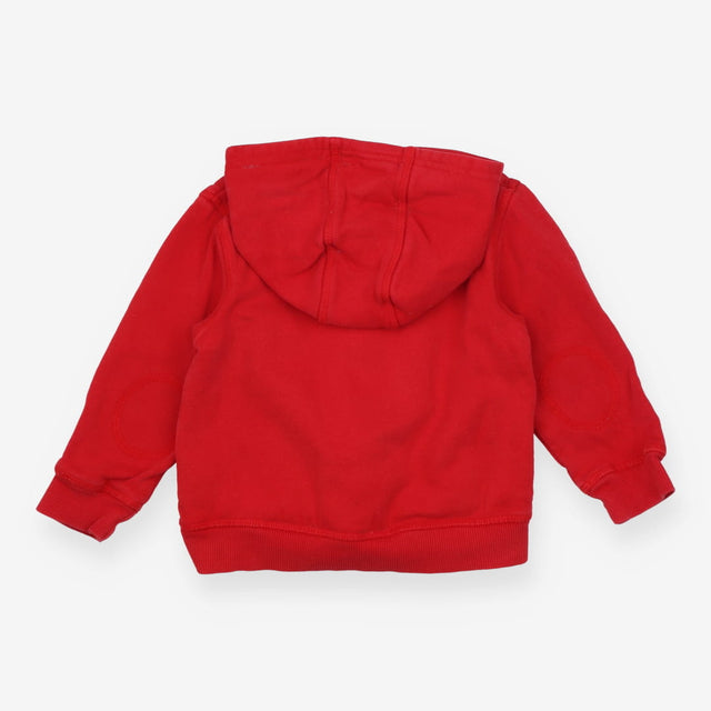 Red Zip Hoodie Number 5 Applique 