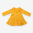 Dress yellow LS jersey navy cartoon trees animals