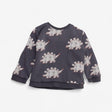 Grey stegosaurus print sweatshirt