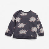 Grey stegosaurus print sweatshirt
