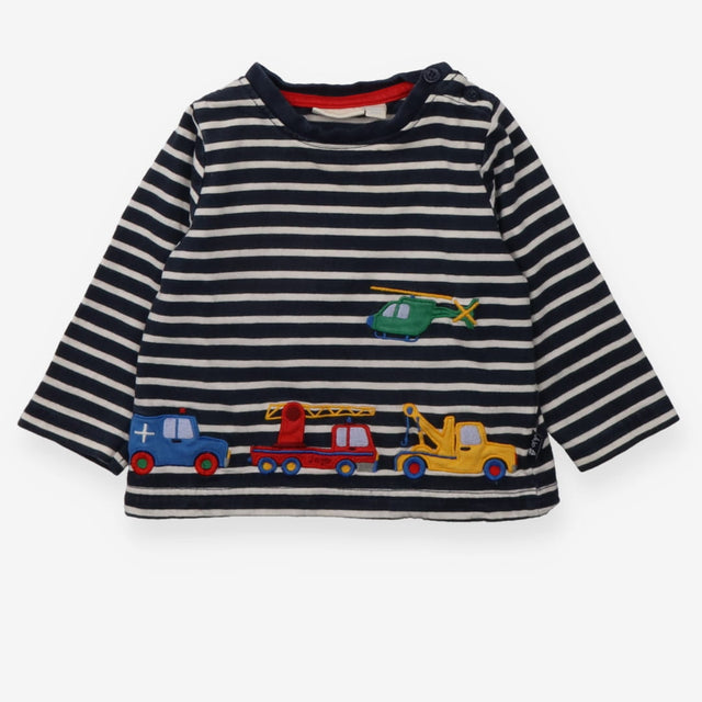 Tee LS blue stripe vehicles helicopter