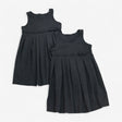School Pinafore Dress Grey with Bow 2 Pack