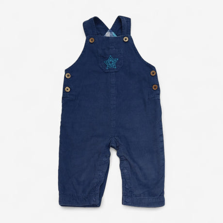 Dungarees Blue Cord with Star Pocket