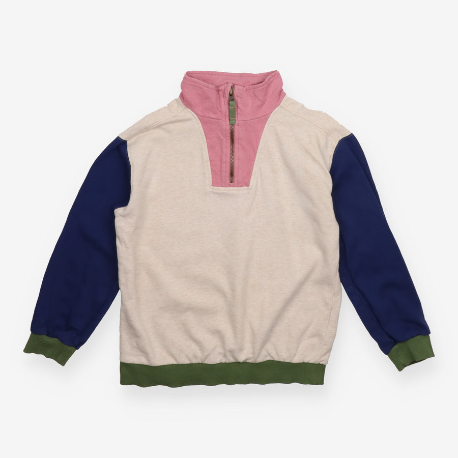 1/4 zip sweater Cream, Blue, Pink, Green