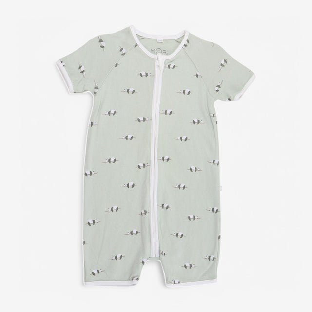 Romper green panda 