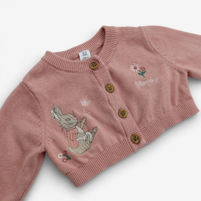 Pink Flopsy rabbit cardigan