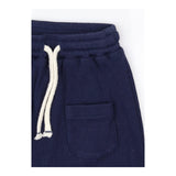 Navy ribbed joggers with pockets