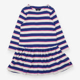 Blue and White Striped Dress