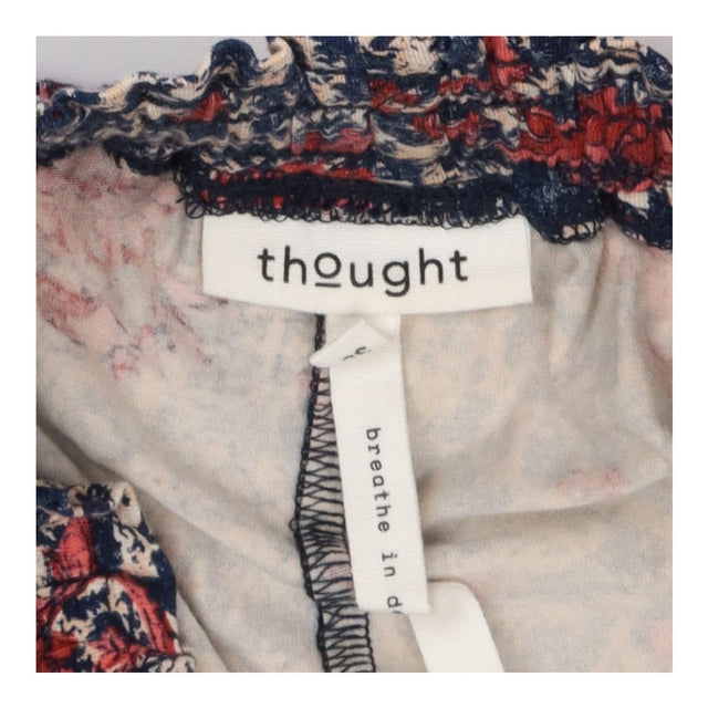 Floral Print Pull-On Woven Shorts Pink Navy