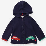 Cardigan navy blue hood cars