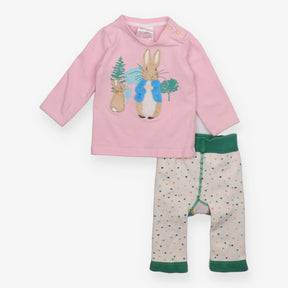 Top and Knit Leggings Pink Peter Rabbit