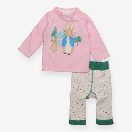 Top and Knit Leggings Pink Peter Rabbit