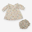 Dress ruffle cream hedgehog with bloomers set