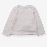 Tee LS white frill edge