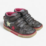 Trainers Grey & Pink Star High Tops