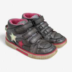 Trainers Grey & Pink Star High Tops