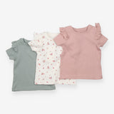 T-Shirts Frill Shoulders 3 Pack