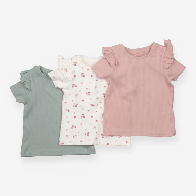 T-Shirts Frill Shoulders 3 Pack