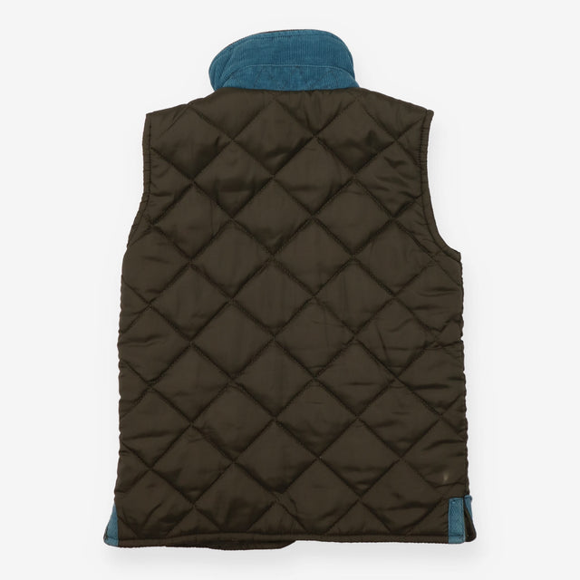 Gilet Dark Green with Cord Collar
