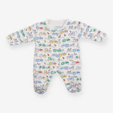 Sleepsuit white tractors harvest