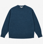 Jumper Blue Wool Blend Oversized Crew Neck