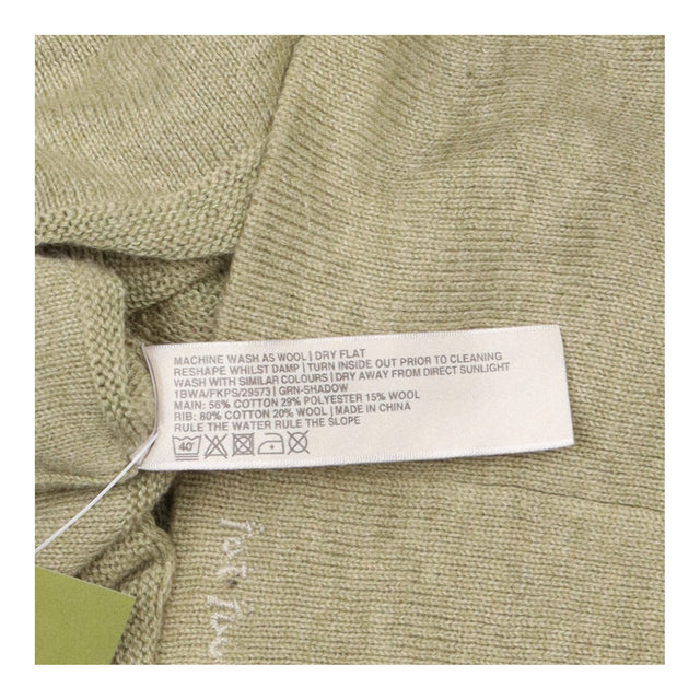 Sleeveless Open Knit Wool Blend Cardigan Shadow Gr