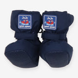 Navy Striped Fleece Lined Waterproof Booties