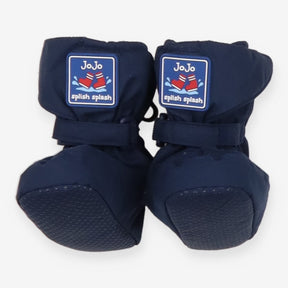 Navy Striped Fleece Lined Waterproof Booties