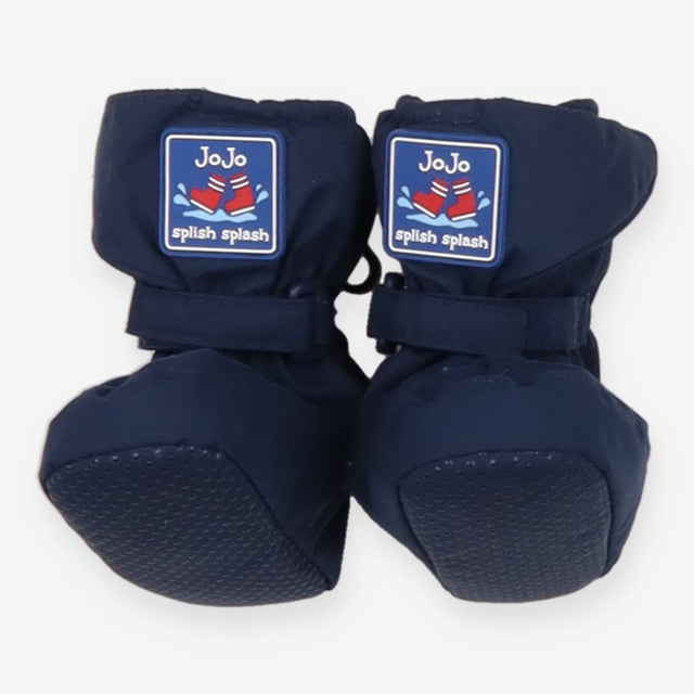 Navy Striped Fleece Lined Waterproof Booties