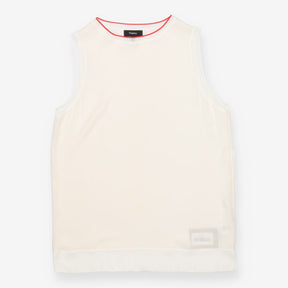Theory Ivory 100% Silk Shell Top Luxury Sleeveless