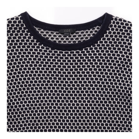 Dress Knit Jacquard Geometric Black White