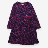 Blue Long Sleeve Butterfly Dress