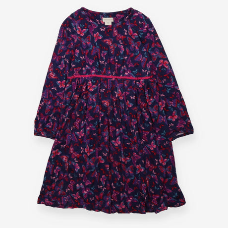 Blue Long Sleeve Butterfly Dress
