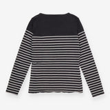 Black White Breton Stripe Long Sleeve Maternity To