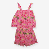 Seafolly Pink Tie Top and Frill Short Seashell Pri