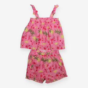 Seafolly Pink Tie Top and Frill Short Seashell Pri