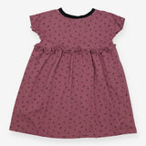 Jersey Dress Purple with Black Seedling Prints