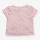 T-Shirt Pink Stripe Mermaid Applique