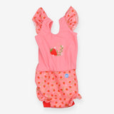 Pink Strawberries Swimming Costume