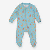 Blue Giraffes Sleepsuit