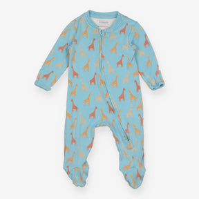 Blue Giraffes Sleepsuit