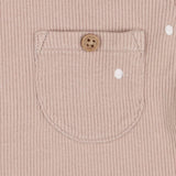 Outfit beige top leggings polka dots