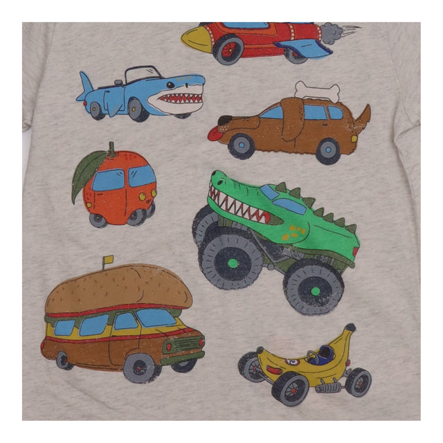 T-Shirt Short Sleeve Grey Funky Vehicles