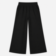 Wide Leg Trousers Black Elasticated Waist Full Len