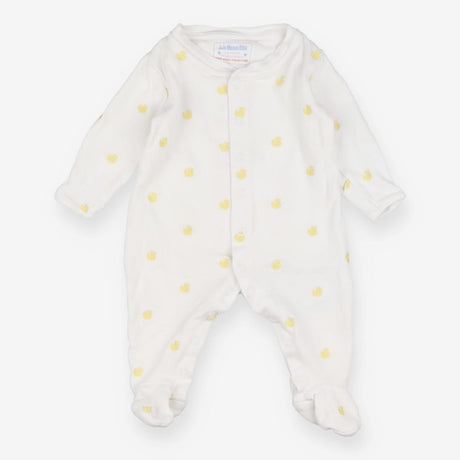 White with Yellow Duckies Sleepsuit