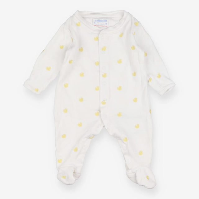 White with Yellow Duckies Sleepsuit